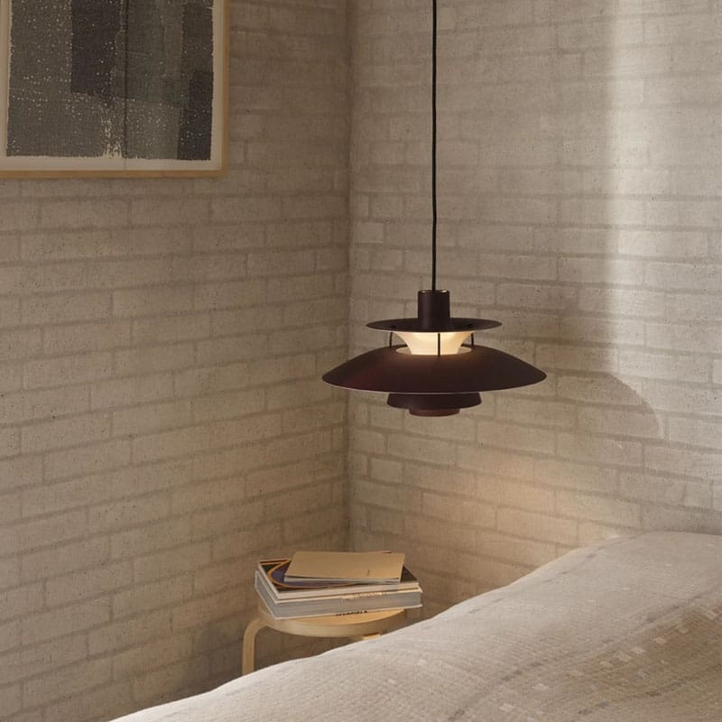 Louis Poulsen Lampada a sospensione PH5 monochrome burgundy 2 longho design palermo