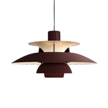 Louis Poulsen Lampada a sospensione PH5 monochrome burgundy longho design palermo