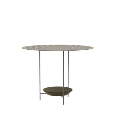 Molteni - Tavolino Panna Cotta outdoor h42 Pietra Lavica verde oliva