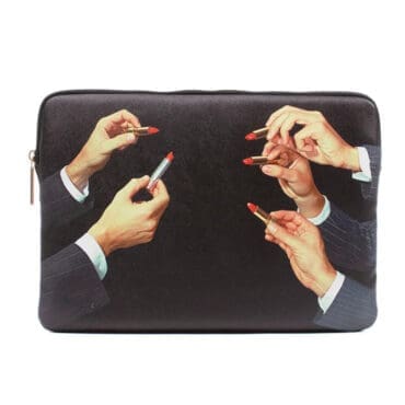 Seletti Custodia laptop Lipsticks nero longho design palermo