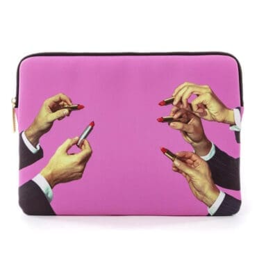 Seletti Custodia laptop Lipsticks rosa longho design palermo