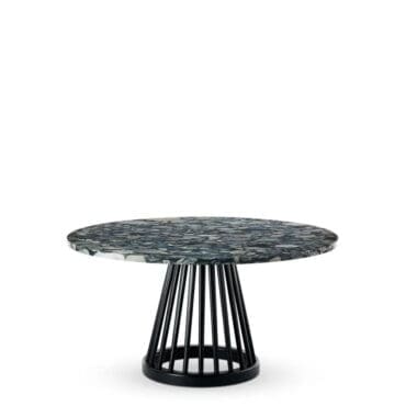 Tom Dixon Tavolino Fan base nera top marmo Pebble 90 cm Longho Design Palermo