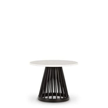 Tom Dixon Tavolino Fan base nera top marmo bianco 60cm Longho Design Palermo
