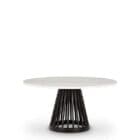 Tom Dixon Tavolino Fan base nera top marmo bianco 90 cm Longho Design Palermo