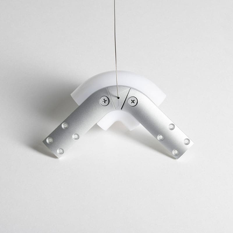 Artemide Alphabet of light system Parete Soffitto Curvo 90° Longho Design Palermo