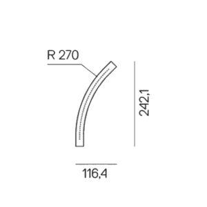 Artemide Turn Around Track Incasso Elemento Curvo R30 cm α 45° Longho Design Palermo