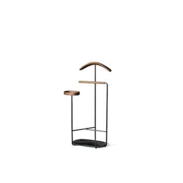 Bonaldo – Appendiabiti Luigio noce canaletto struttura piombo base ceramica Laurent