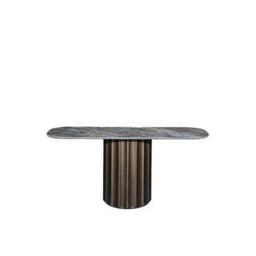 Bonaldo – Consolle Dorian poliuretano ad alta densità bronzo piano ceramica