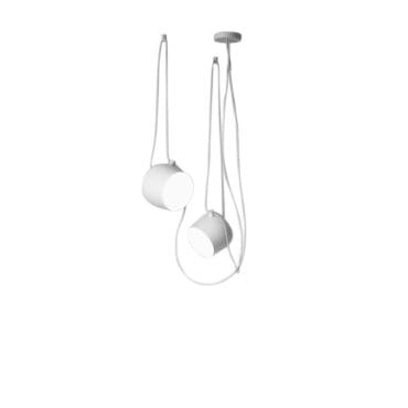 Flos Lampada a sospensione Aim Small bianca 2 moduli con rosone multiplo Longho Design Palermo