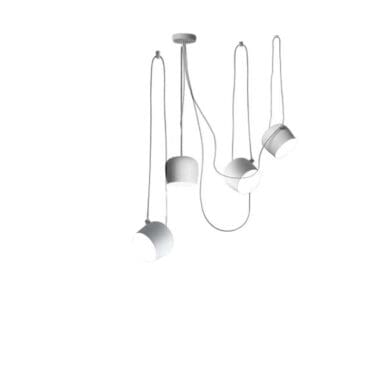 Flos Lampada a sospensione Aim Small bianca 4 moduli con rosone multiplo Longho Design Palermo