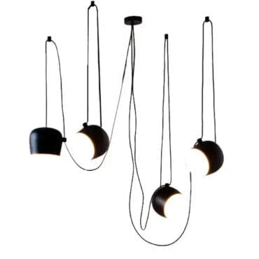 Flos Lampada a sospensione Aim nera 4 moduli con rosone multiplo Longho Design Palermo