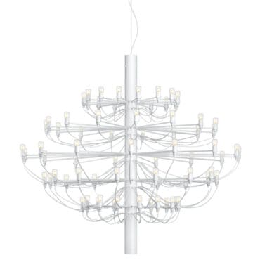 Flos Lampadario 2097 75 Clear Bulbs Bianco Opaco Longho Design Palermo