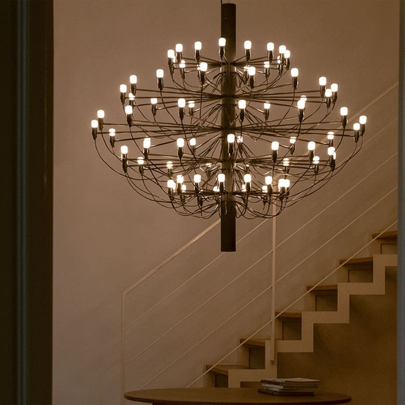 Flos Lampadario 2097 75 Frosted Bulbs Nero Opaco Longho Design Palermo