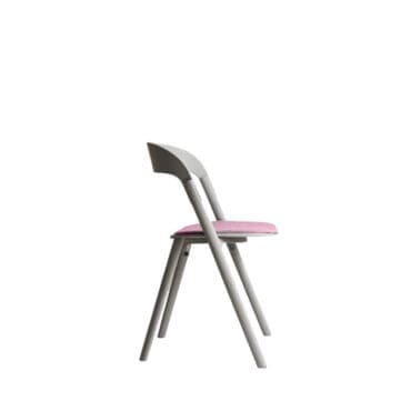 Magis - Sedia Pila struttura grigio tessuto rosa