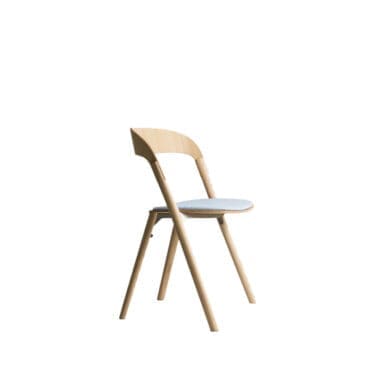 Magis - Sedia Pila struttura naturale tessuto grigio