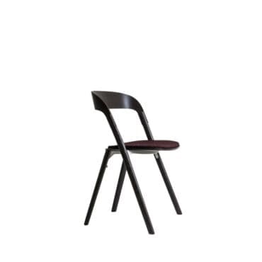 Magis - Sedia Pila struttura nera tessuto marrone scuro