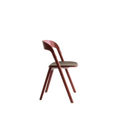 Magis - Sedia Pila struttura rosso tessuto verde