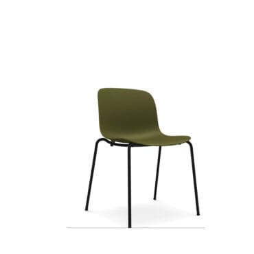 Magis - Sedia Troy 4 legs struttura nera seduta verde