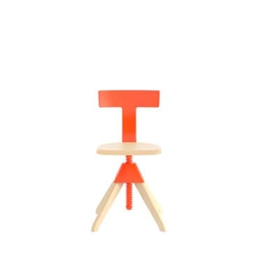 Magis - Sedia Tuffy struttura massello di faggio naturale schienale arancione longho design palermo