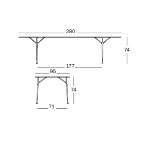 Magis Tavolo Officina struttura in ferro forgiato antracite piano in lamiera nero longho design palermo