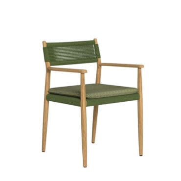Talenti - Poltrona Pranzo Dolcevita natural teak dune green
