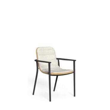 Talenti - Poltrona pranzo Bond Graphite Inkas white