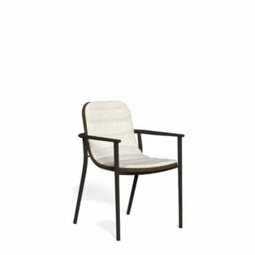 Talenti - Poltrona pranzo Bond Mokka Inkas white
