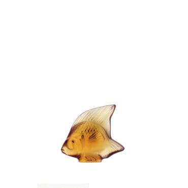 Lalique - Scultura Fish cristallo ambrato