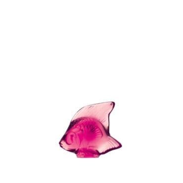 Lalique - Scultura Fish cristallo fucsia