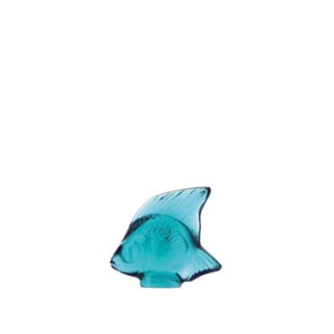 Lalique - Scultura Fish cristallo turchese pallido