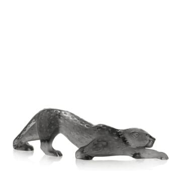Lalique - Scultura Zeila Panther piccola cristallo grigio