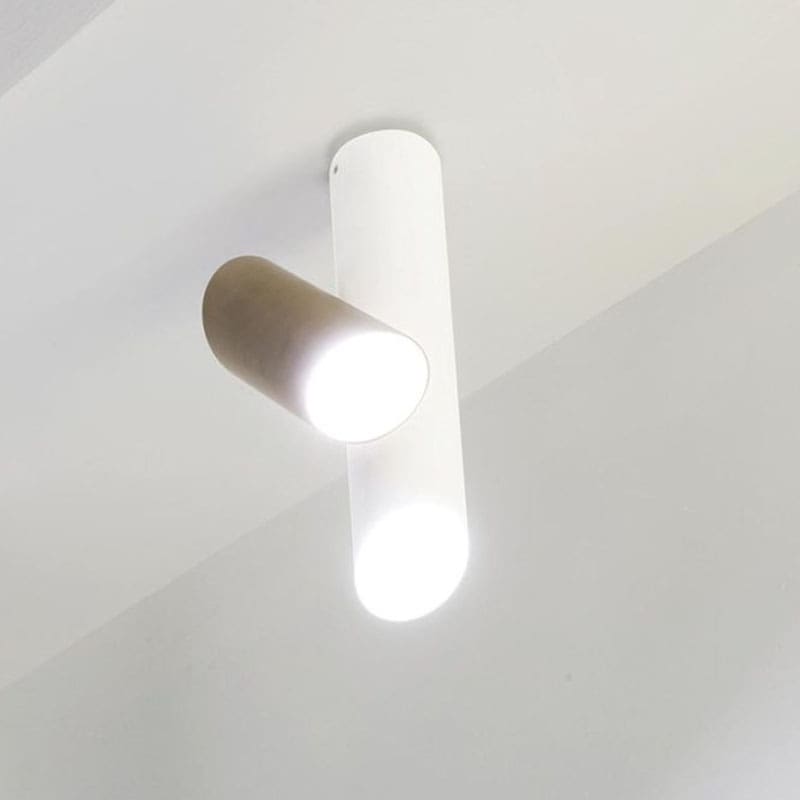 Nemo Lampada da soffitto Tubes Large bianco oro chiaro 2 Longho Design Palermo