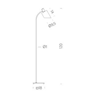 Nemo Lampada da terra Lampe de Bureau Reading Longho Design Palermo