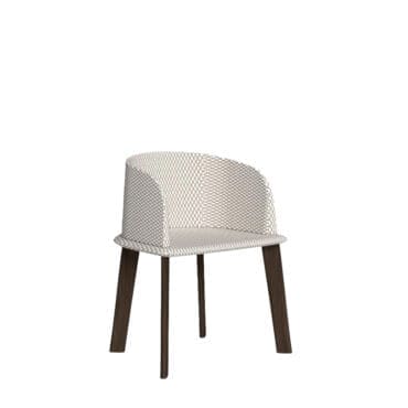 Talenti - Sedia Cleosoft Wood palissandro white beige