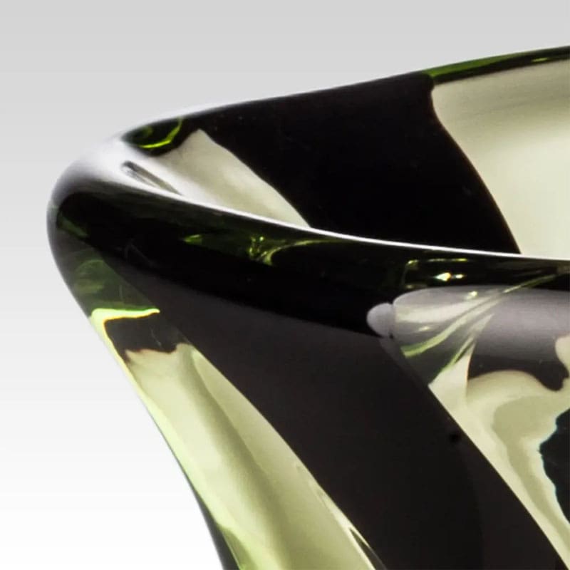 Venini - Vaso Black Belt extrasmall verde erba cristallo nero