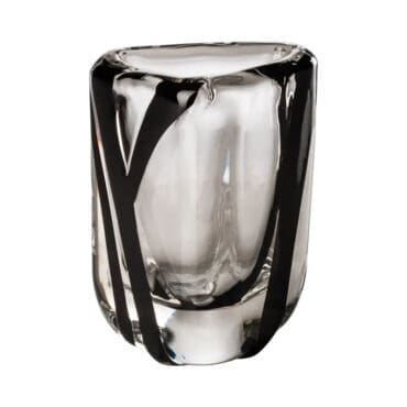 Venini - Vaso Black Belt medium cristallo nero
