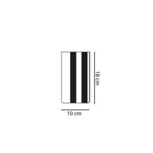 Venini - Vaso Cilindro cristallo nero h18