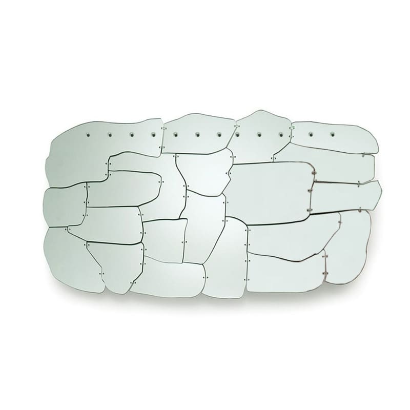 edra – Specchiera da parete Miraggio argento orizzontale longho design palermo