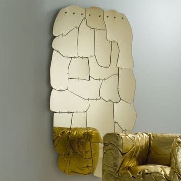 edra – Specchiera da parete Miraggio Gold