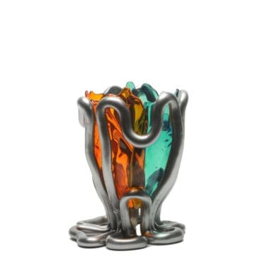 Corsi Design Vaso Indian Summer Extracolour M acqua trasparente arancione argento opaco Longho Design Palermo