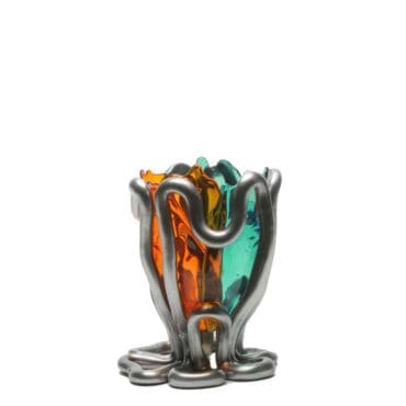 Corsi Design Vaso Indian Summer Extracolour S acqua trasparente arancione argento opaco Longho Design Palermo