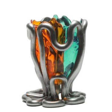 Corsi Design Vaso Indian Summer Extracolour XL acqua trasparente arancione argento opaco Longho Design Palermo