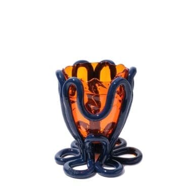 Corsi Design Vaso Indian Summer M arancione trasparente blu opaco Longho Design Palermo