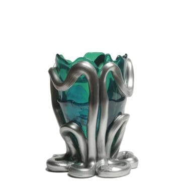Corsi Design Vaso Indian Summer M smeraldo trasparente argento opaco Longho Design Palermo