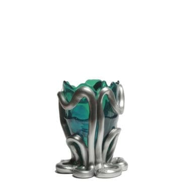 Corsi Design Vaso Indian Summer S smeraldo trasparente argento opaco Longho Design Palermo