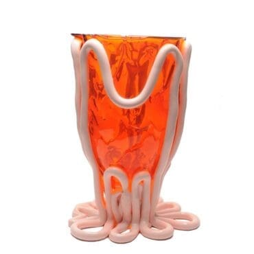 Corsi Design Vaso Indian Summer XL arancione trasparente rosa pastello opaco Longho Design Palermo