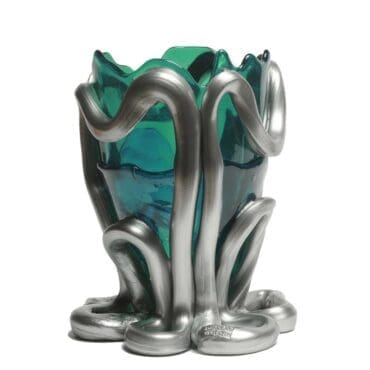 Corsi Design Vaso Indian Summer XL smeraldo trasparente argento opaco Longho Design Palermo