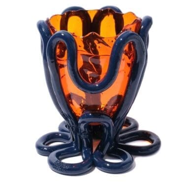 Corsi Design Vaso Indian Summer XXL arancione trasparente blu opaco Longho Design Palermo