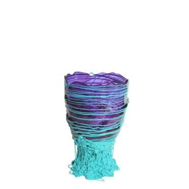 Corsi Design - Vaso Spaghetti S clear purple and matt turquoise