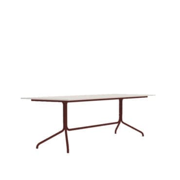 Gervasoni – Tavolo Brise 33 base Oxido Top Cemento